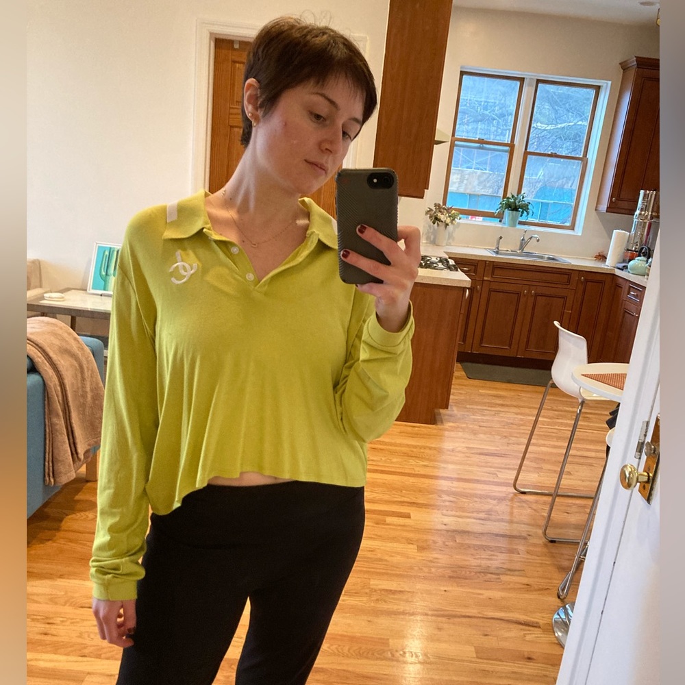 Juicy Couture Lime Green Cropped Polo